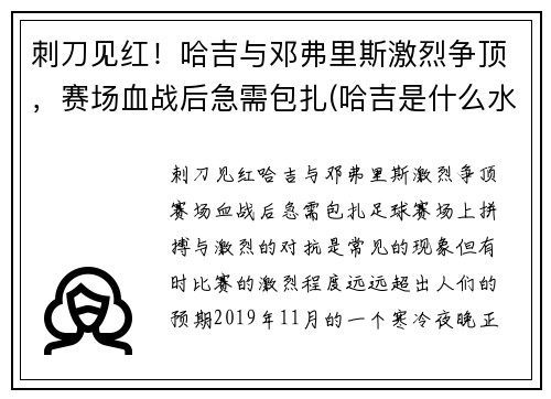 刺刀见红！哈吉与邓弗里斯激烈争顶，赛场血战后急需包扎(哈吉是什么水平的球员)